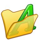 Folder, yellow, Font Black icon