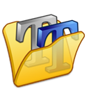 yellow, Font, Folder Black icon