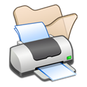 Folder, Beige, printer Black icon