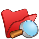 Folder, red, Explorer Black icon