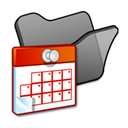 Scheduled, Tasks, Folder Black icon