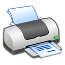 Text, printer Black icon