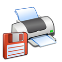printer, Floppy Black icon