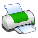 green, printer Black icon