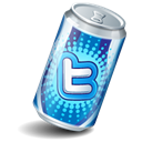 Soda can, twitter Black icon
