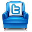twitter, Chair, furniture Black icon