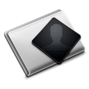 user, Folder, Personal Black icon