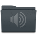 Folder, sounds DarkSlateGray icon