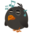 Songbird, bird, music DarkSlateGray icon