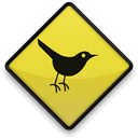 bird, twitter, sign Black icon