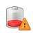 Caution, Battery, Gnome, 48 Gray icon