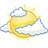 weather, Gnome, Clouds, 48, few Gold icon
