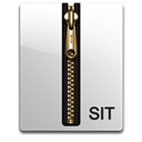 Sit, gold Black icon