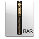 Rar, gold Black icon