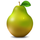 Fruit, pear Black icon