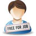 Free for job, person Black icon