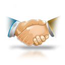 Hand, partnership Black icon