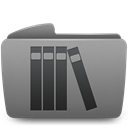 Folder, Library Gray icon