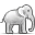 elephant, Animal DimGray icon