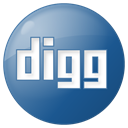 Social, Digg, button, Blue SteelBlue icon