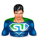 super hero, Superman, Stumbleupon Black icon