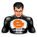 punisher, super hero, blogger Black icon