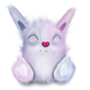 cute, rabbit, pink, Animal Black icon