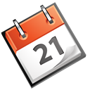 Calendar, red Black icon