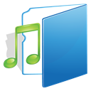 Folder, music SteelBlue icon