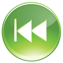 rewind, green OliveDrab icon