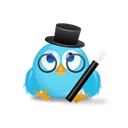 twitter, bird, magician Black icon