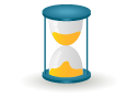 Hourglass, Wait, Clock, time, sand DarkGray icon