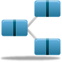 nodes, network SteelBlue icon