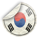 south, Korea Black icon
