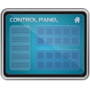 screen, monitor, Control panel SteelBlue icon