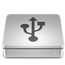 Usb, Aluport Silver icon