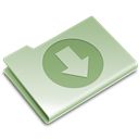 green, download, Folder Black icon