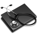 Folder, stethoscope DarkSlateGray icon