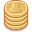 gold, coin, stack SandyBrown icon
