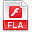 File, Extension, fla Crimson icon