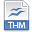 thm, File, Extension SteelBlue icon