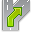 Road, routing, intersection, right DarkGray icon