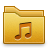 Folder, music Goldenrod icon