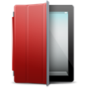 Cover, ipad, red Black icon