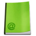 Book, Address YellowGreen icon