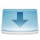 Folder, Downloads SkyBlue icon
