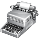 Publish, typewriter Black icon