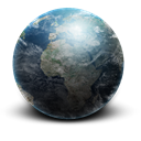 planet, earth, space Black icon