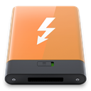 w, thunderbolt, Orange SandyBrown icon