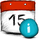 Info, date Firebrick icon